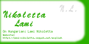 nikoletta lami business card